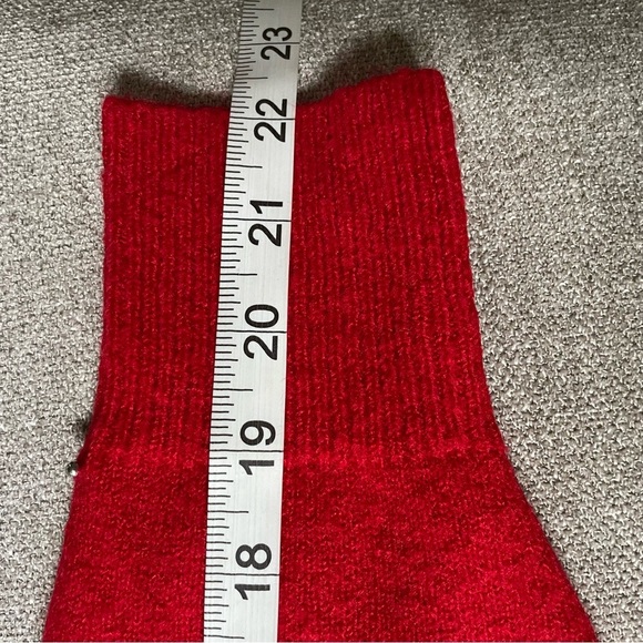 NWT DEX Cherry Red Super Soft Silver Ball Embellished Pullover Crew Neck Sweater - Picture 10 of 10